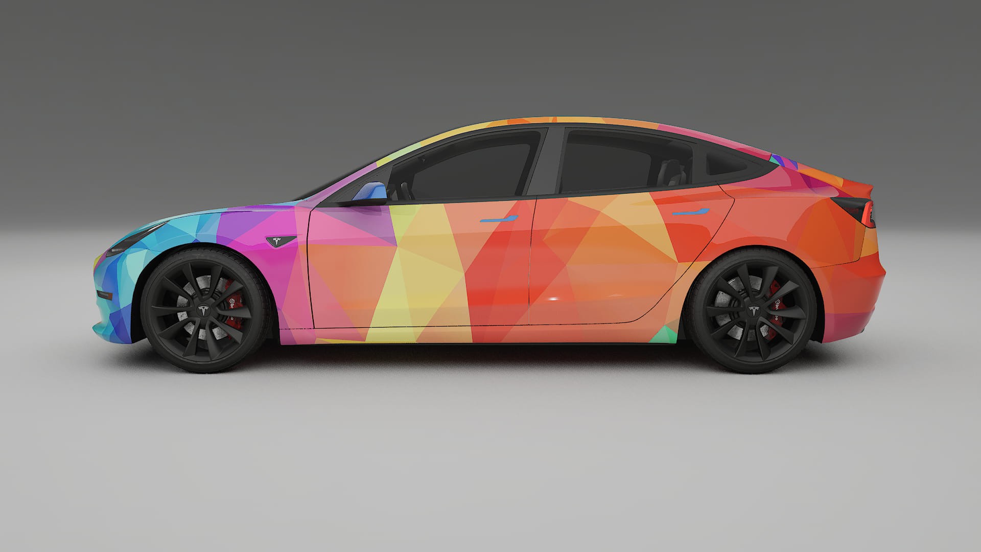 Tesla Model 3 VECTOR VIBE – Designet Wrap PPF-sæt i printbart polyurethanfilm