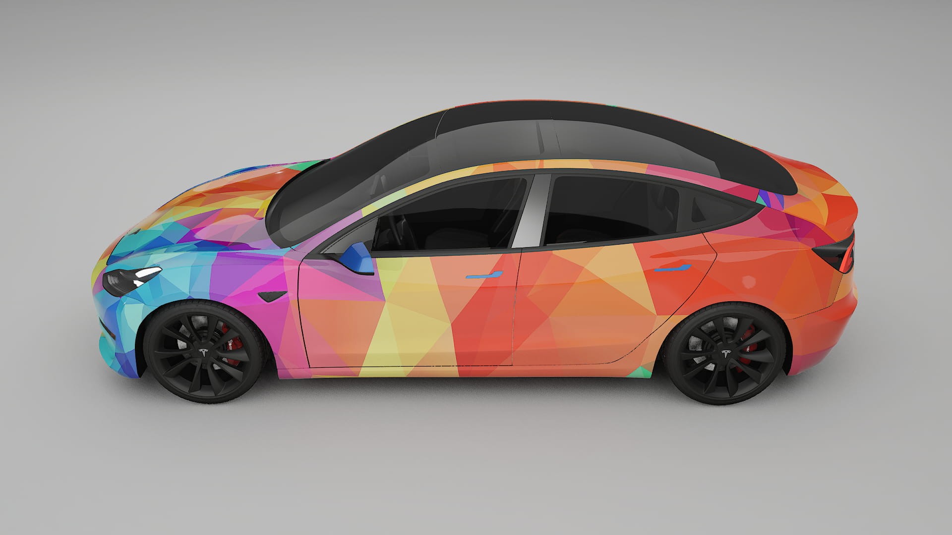 Tesla Model 3 VECTOR VIBE – Designet Wrap PPF-sæt i printbart polyurethanfilm