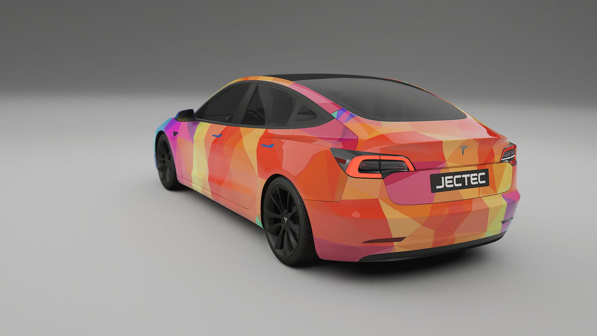Tesla Model 3 VECTOR VIBE – Designet Wrap PPF-sæt i printbart polyurethanfilm
