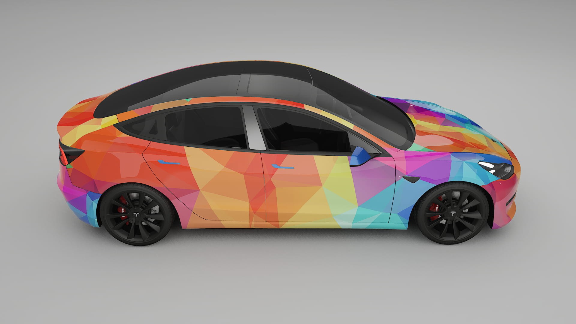 Tesla Model 3 VECTOR VIBE – Designet Wrap PPF-sæt i printbart polyurethanfilm