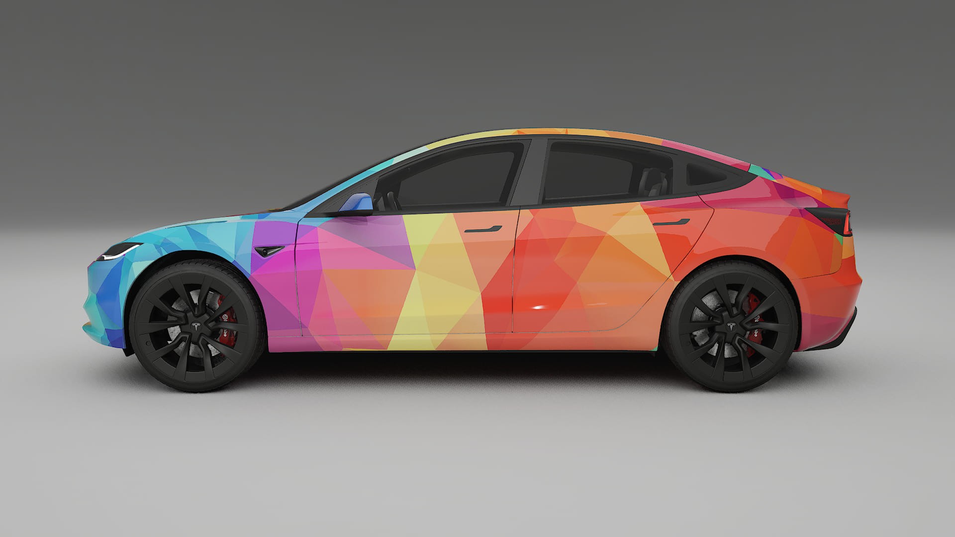 Tesla Model 3 Highland VECTOR VIBE – Designet Wrap PPF-sæt i printbart polyurethanfilm