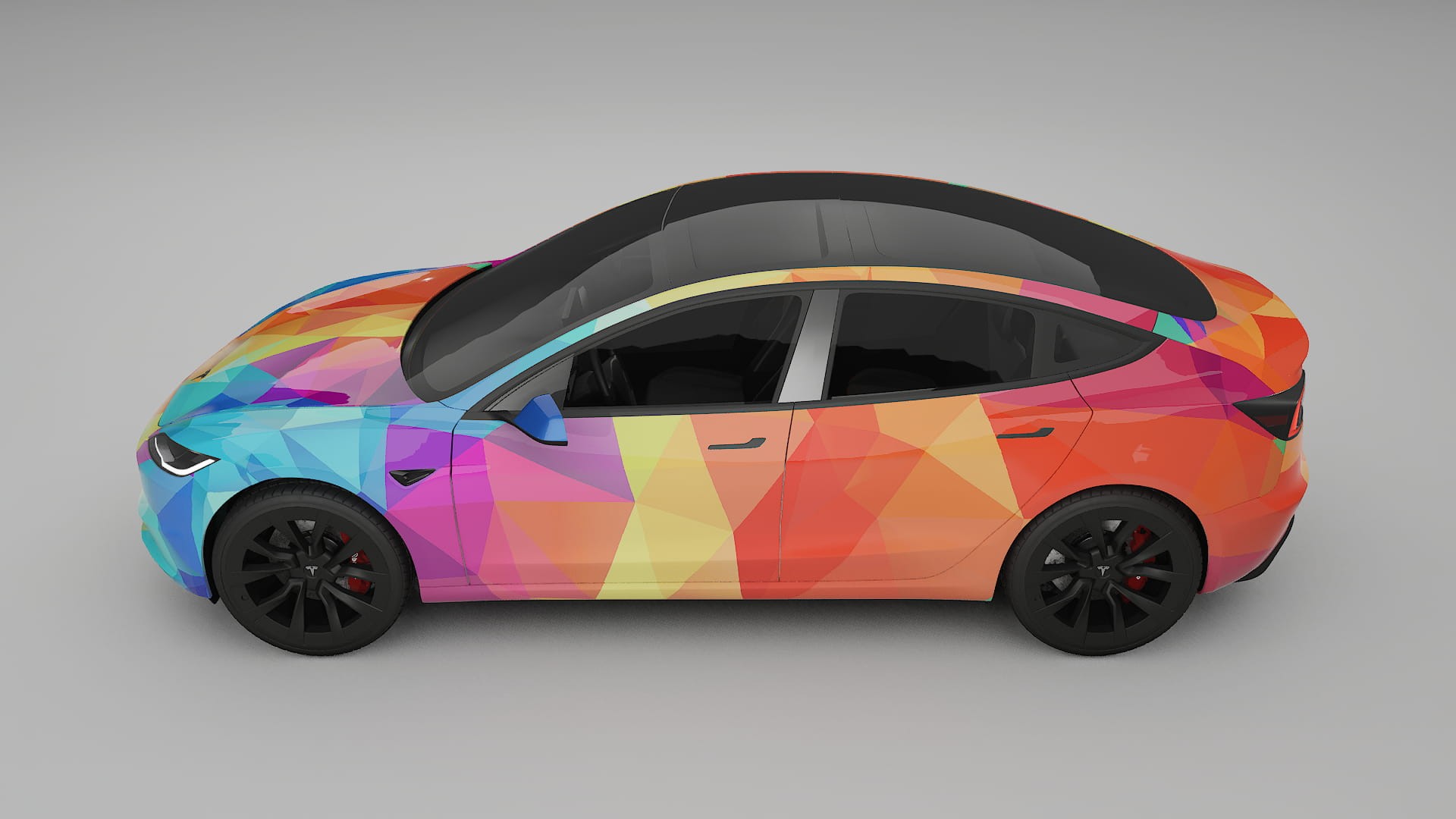 Tesla Model 3 Highland VECTOR VIBE – Designet Wrap PPF-sæt i printbart polyurethanfilm
