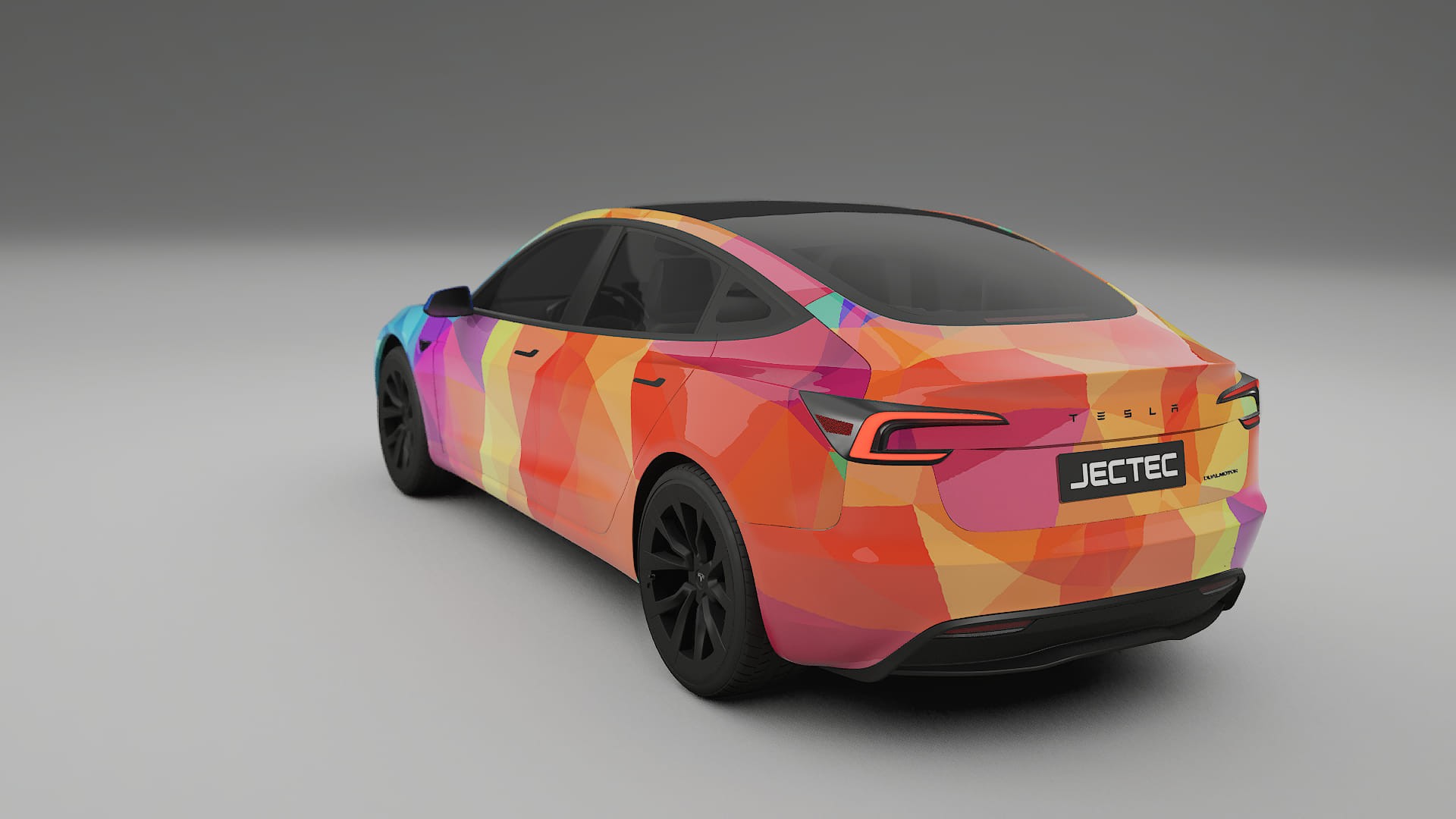 Tesla Model 3 Highland VECTOR VIBE – Designet Wrap PPF-sæt i printbart polyurethanfilm