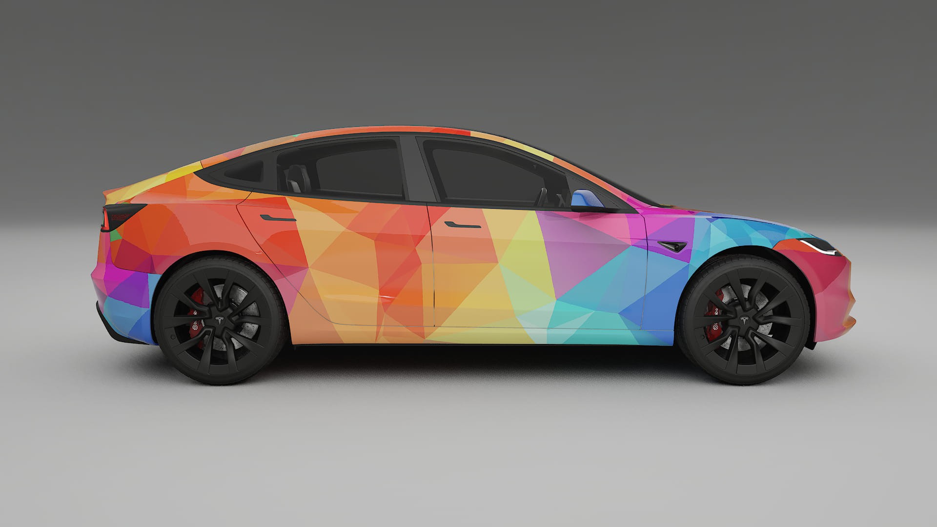 Tesla Model 3 Highland VECTOR VIBE – Designet Wrap PPF-sæt i printbart polyurethanfilm