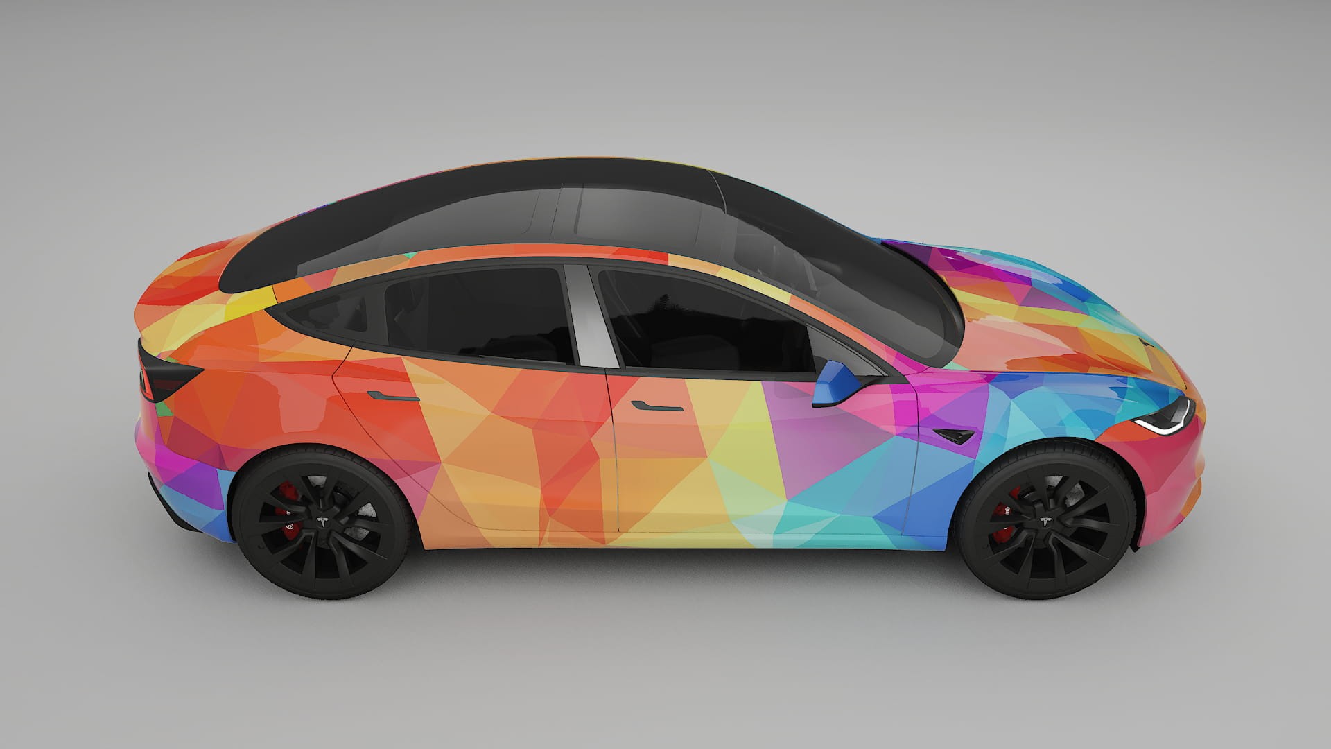 Tesla Model 3 Highland VECTOR VIBE – Designet Wrap PPF-sæt i printbart polyurethanfilm