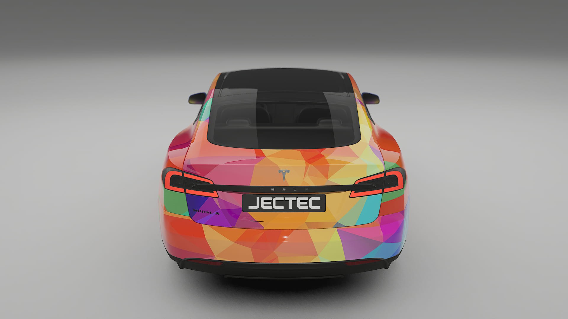 Tesla Model-S VECTOR VIBE – Designet Wrap PPF-sæt i printbart polyurethanfilm