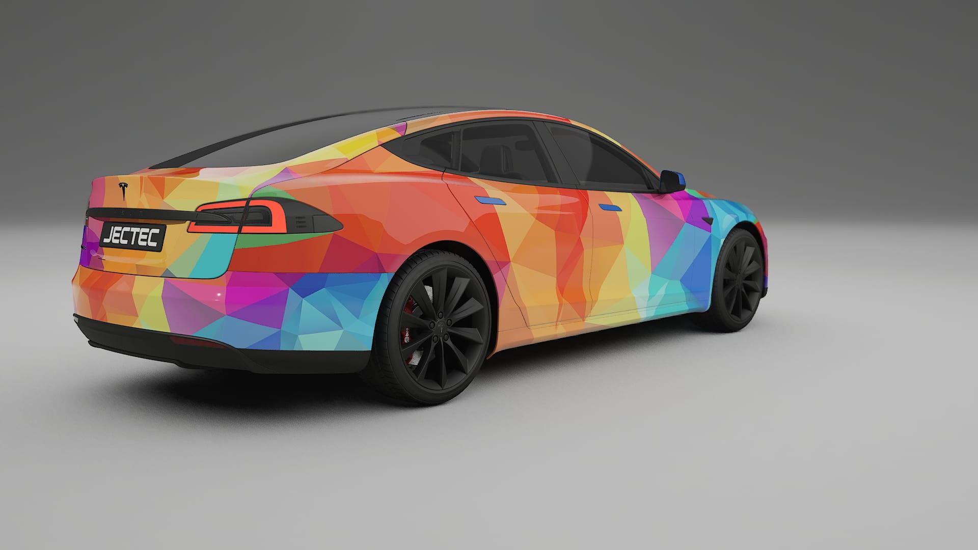 Tesla Model-S VECTOR VIBE – Designet Wrap PPF-sæt i printbart polyurethanfilm