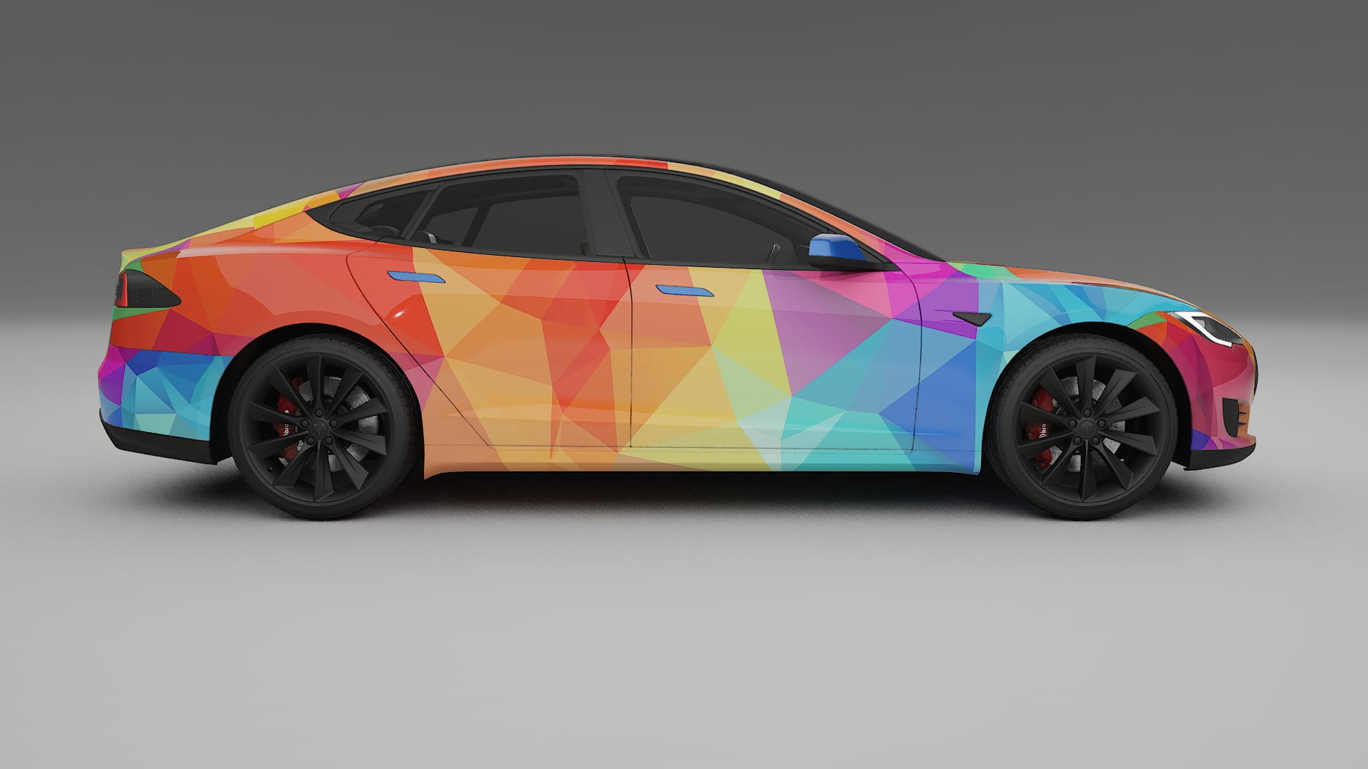 Tesla Model-S VECTOR VIBE – Designet Wrap PPF-sæt i printbart polyurethanfilm