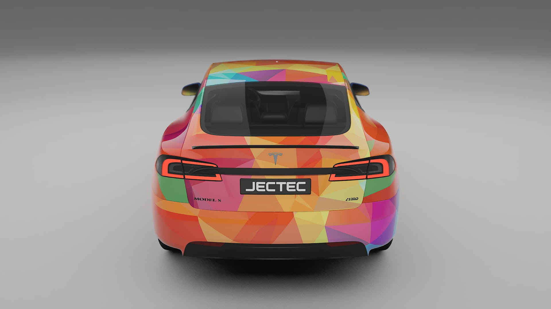 Tesla Model-S Refresh VECTOR VIBE – Designet Wrap PPF-sæt i printbart polyurethanfilm
