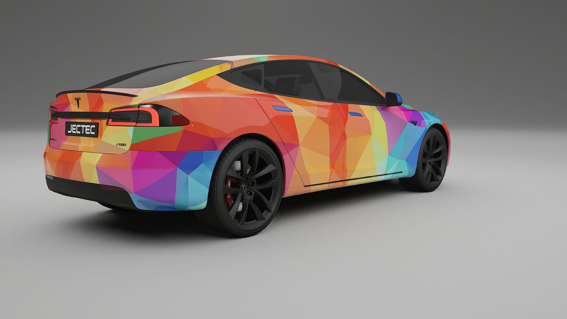 Tesla Model-S Refresh VECTOR VIBE – Designet Wrap PPF-sæt i printbart polyurethanfilm