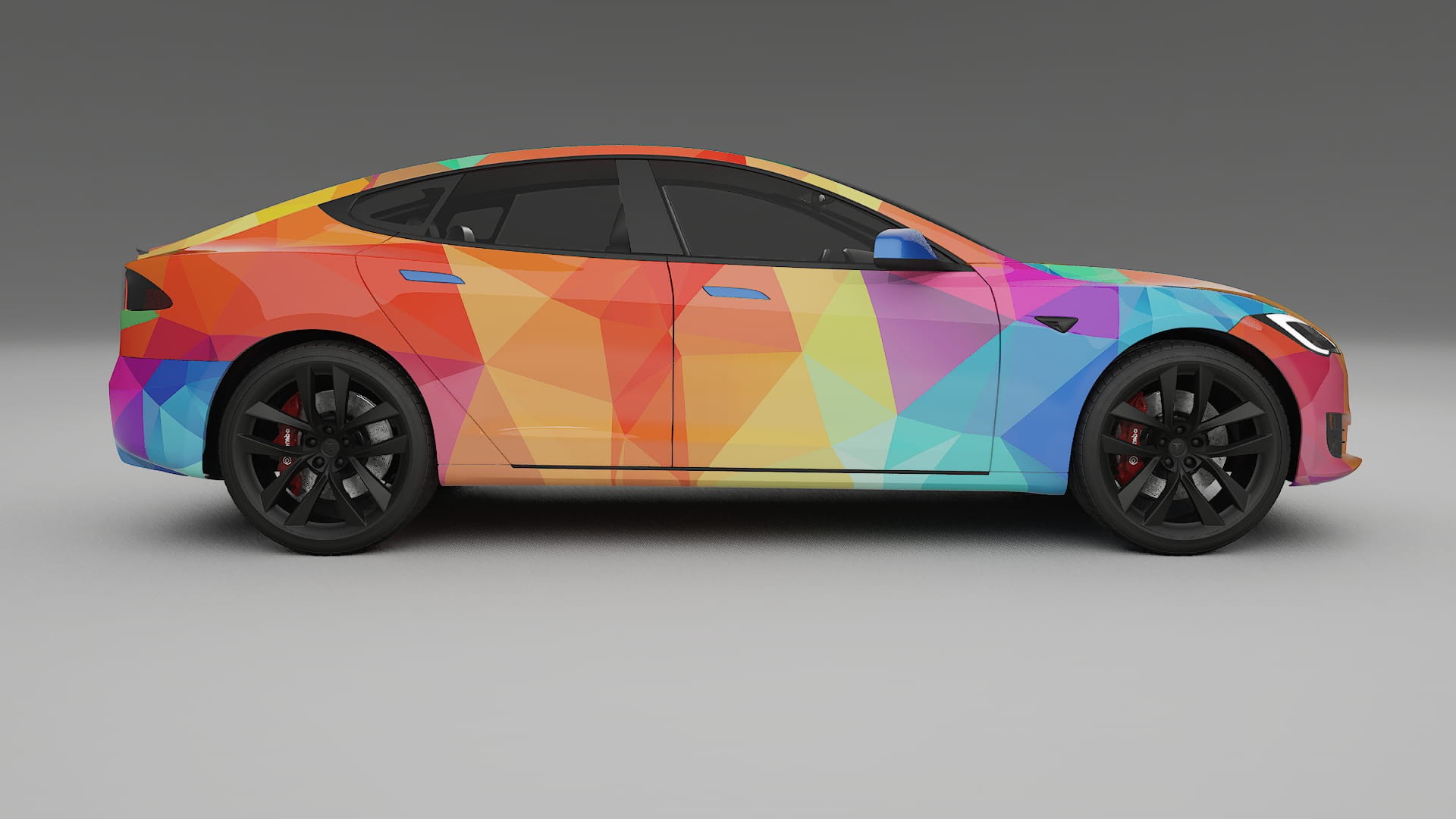 Tesla Model-S Refresh VECTOR VIBE – Designet Wrap PPF-sæt i printbart polyurethanfilm