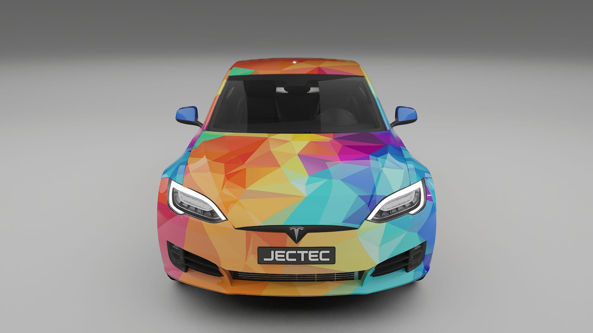 Tesla Model-S Refresh VECTOR VIBE – Designet Wrap PPF-sæt i printbart polyurethanfilm