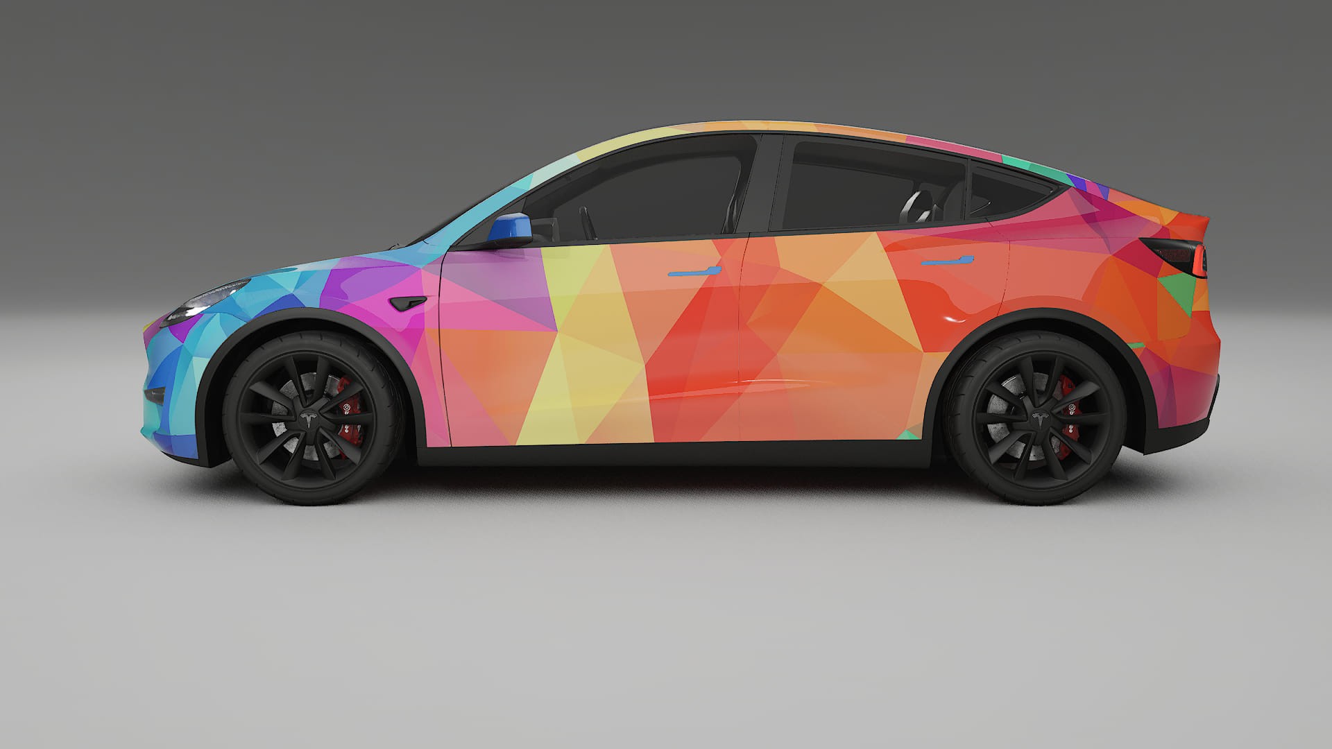 Tesla Model Y VECTOR VIBE – Designet Wrap PPF-sæt i printbart polyurethanfilm