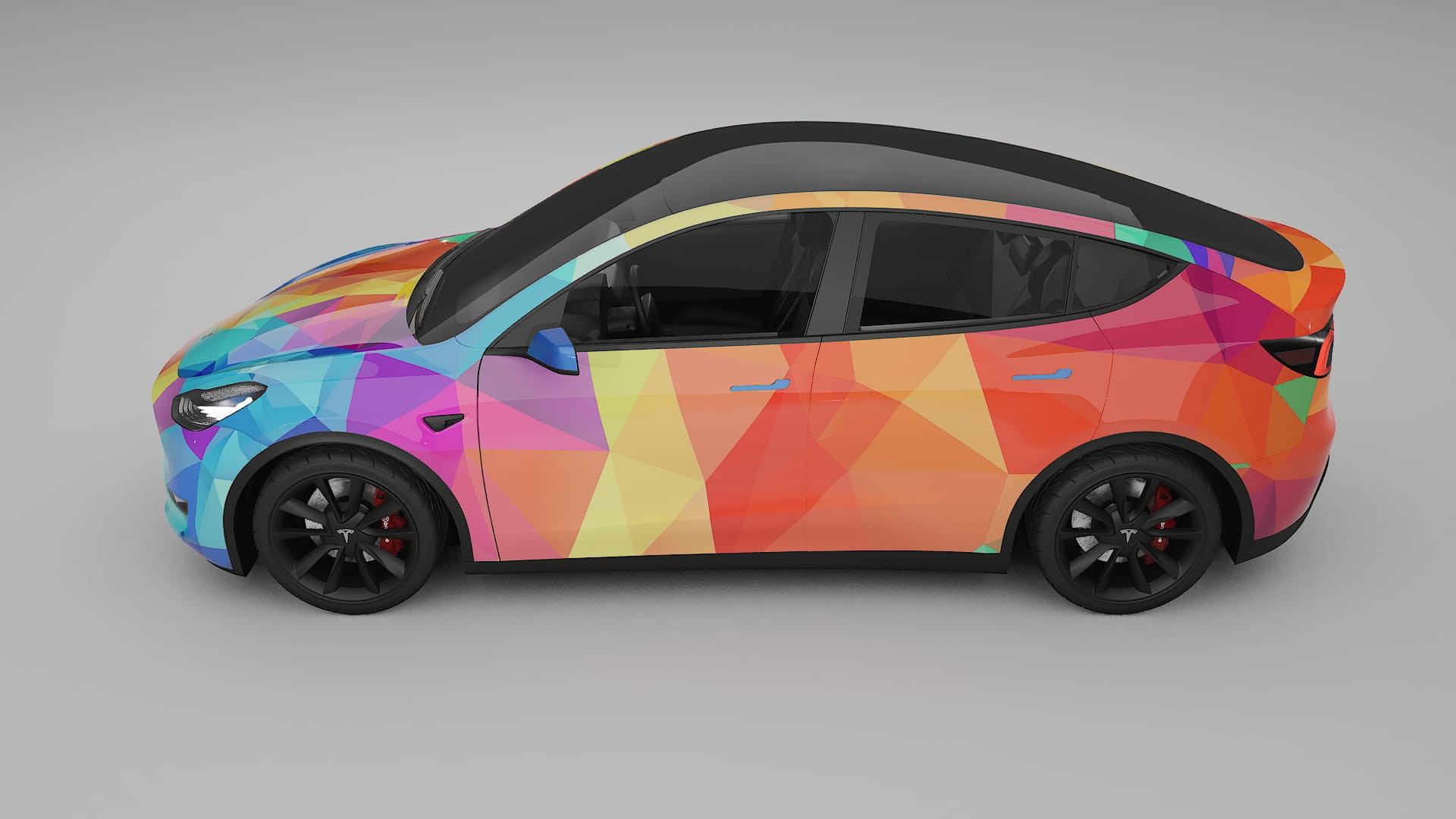Tesla Model Y VECTOR VIBE – Designet Wrap PPF-sæt i printbart polyurethanfilm