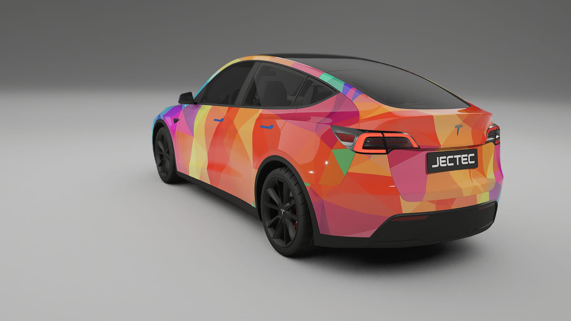 Tesla Model Y VECTOR VIBE – Designet Wrap PPF-sæt i printbart polyurethanfilm