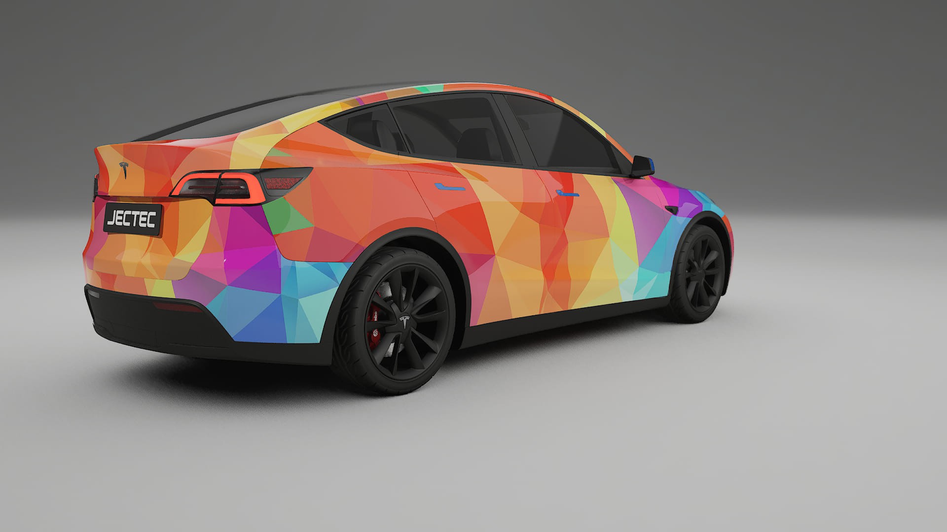 Tesla Model Y VECTOR VIBE – Designet Wrap PPF-sæt i printbart polyurethanfilm