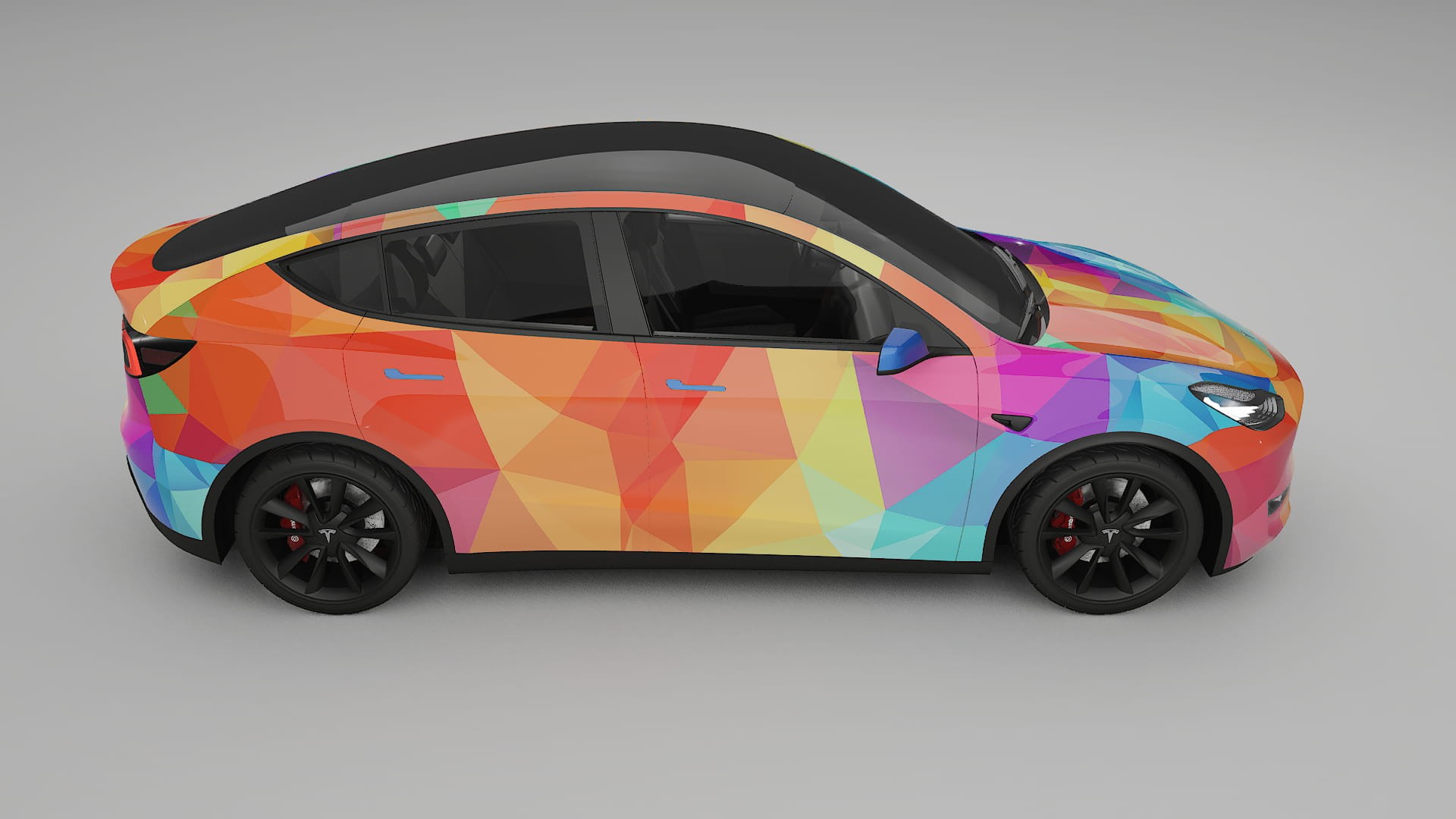 Tesla Model Y VECTOR VIBE – Designet Wrap PPF-sæt i printbart polyurethanfilm