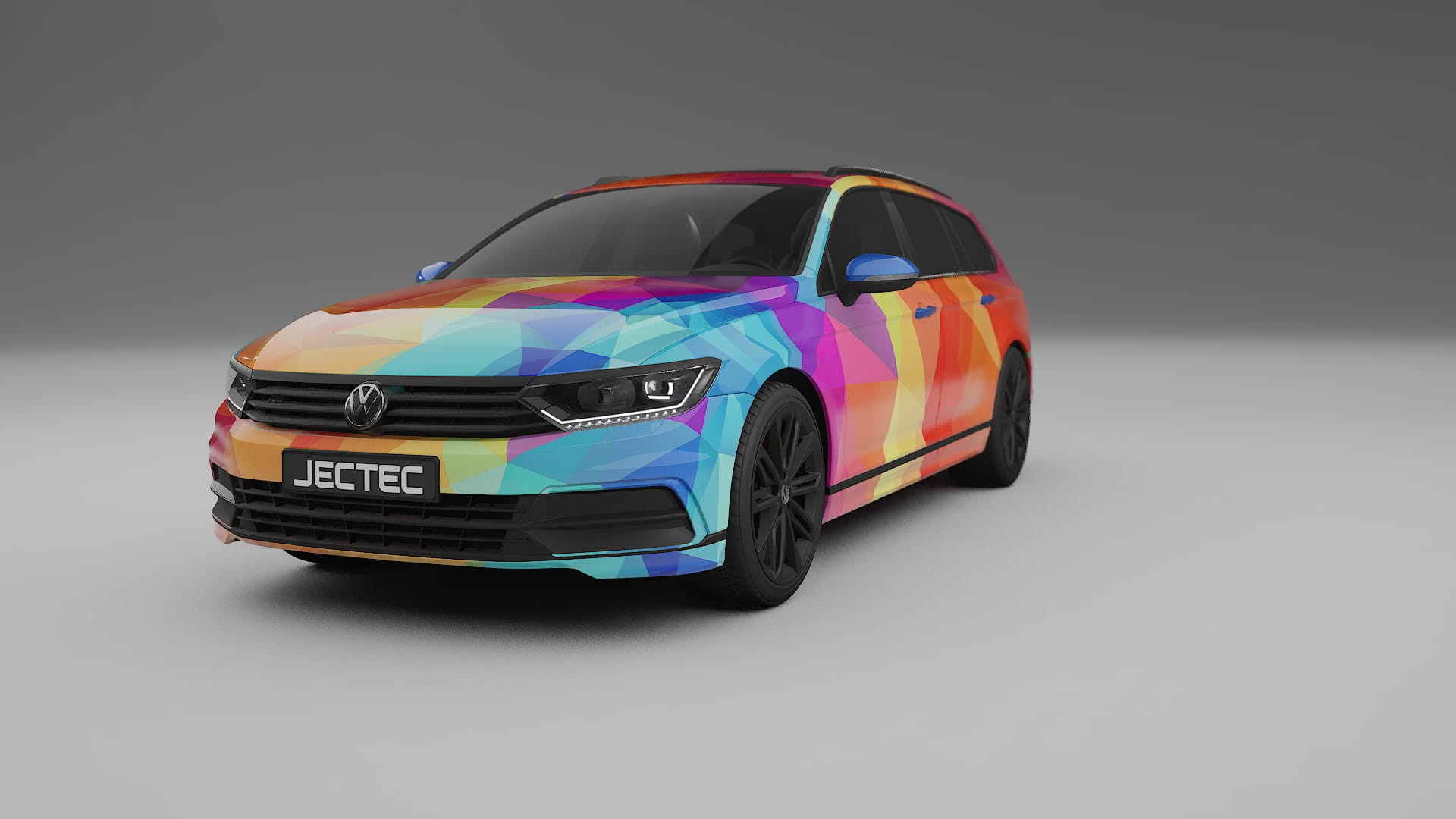 VW Passat VariantR B8 VECTOR VIBE – Designet Wrap PPF-sæt i printbart polyurethanfilm
