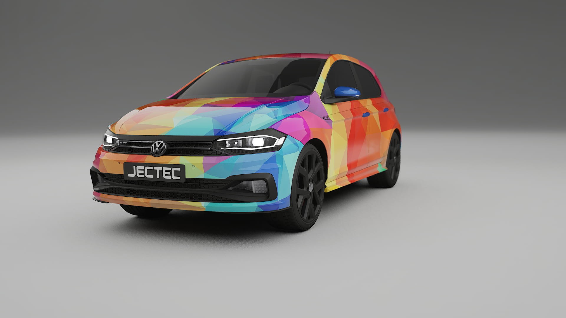 VW Polo GTI VI VECTOR WIBE Designed Wrap PPF Kit – Printable Polyurethane Film