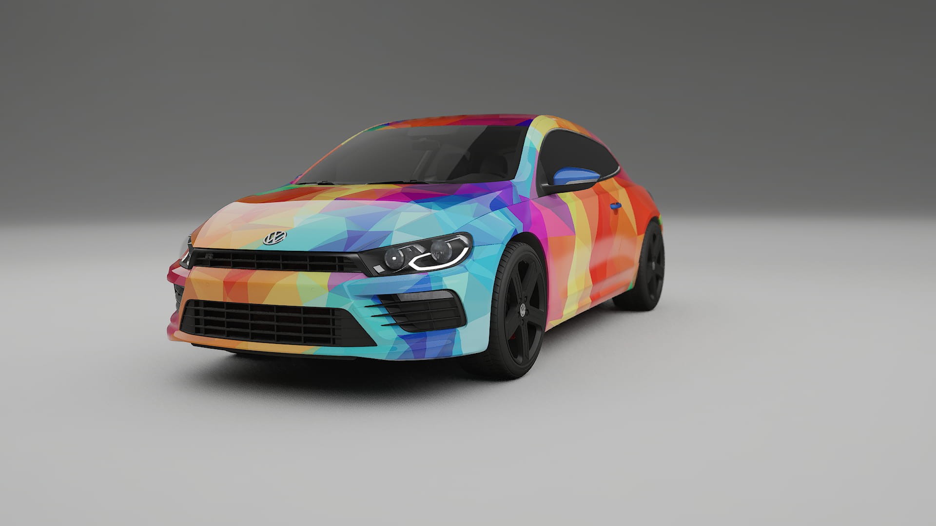 VW Scirocco R III VECTOR VIBE – Designet Wrap PPF-sæt i printbart polyurethanfilm