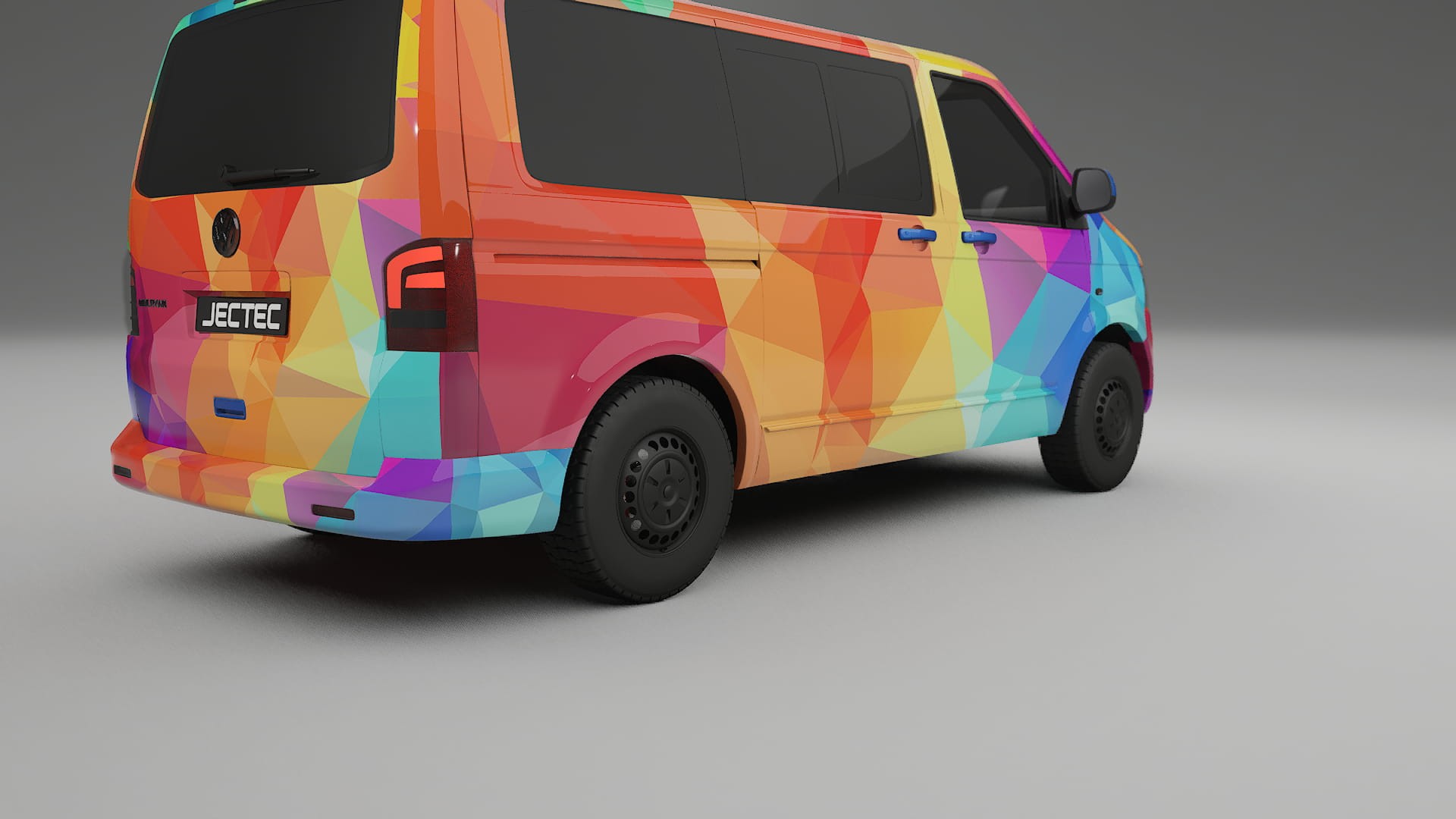 VW Transporter T5 Caravelle VECTOR VIBE – Designet Wrap PPF-sæt i printbart polyurethanfilm