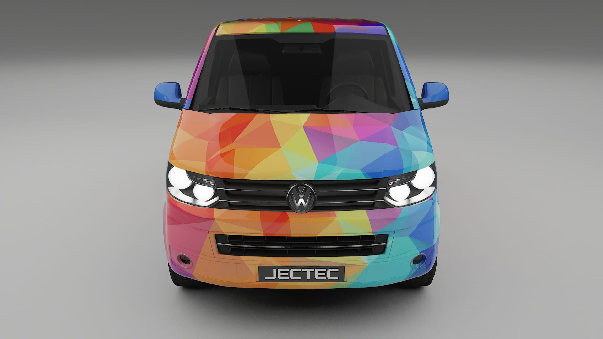 VW Transporter T5 Caravelle VECTOR VIBE – Designet Wrap PPF-sæt i printbart polyurethanfilm