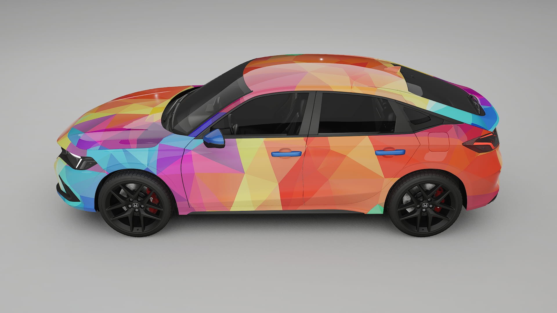 Honda Civic hatchback VECTOR VIBE – Designet Wrap PPF-sæt i printbart polyurethanfilm