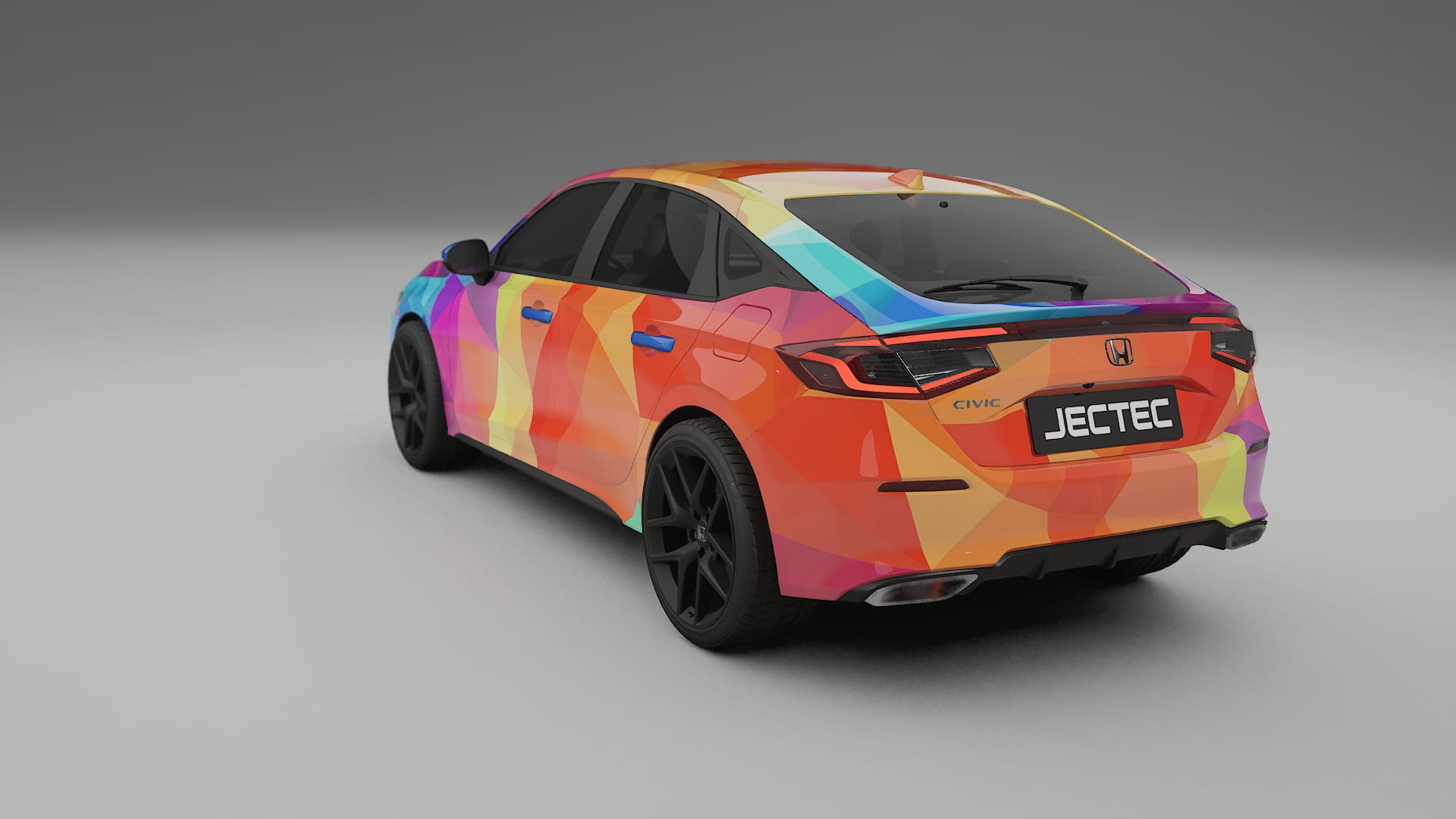 Honda Civic hatchback VECTOR VIBE – Designet Wrap PPF-sæt i printbart polyurethanfilm