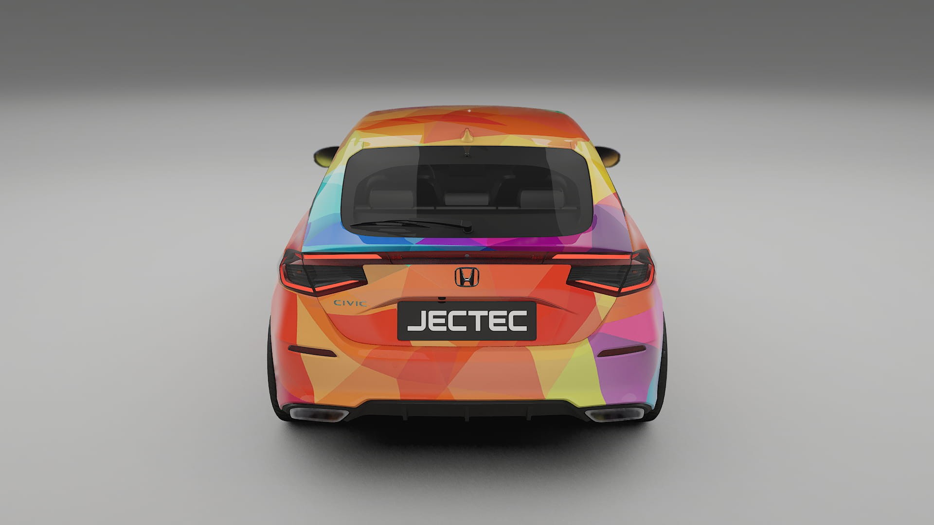 Honda Civic hatchback VECTOR VIBE – Designet Wrap PPF-sæt i printbart polyurethanfilm