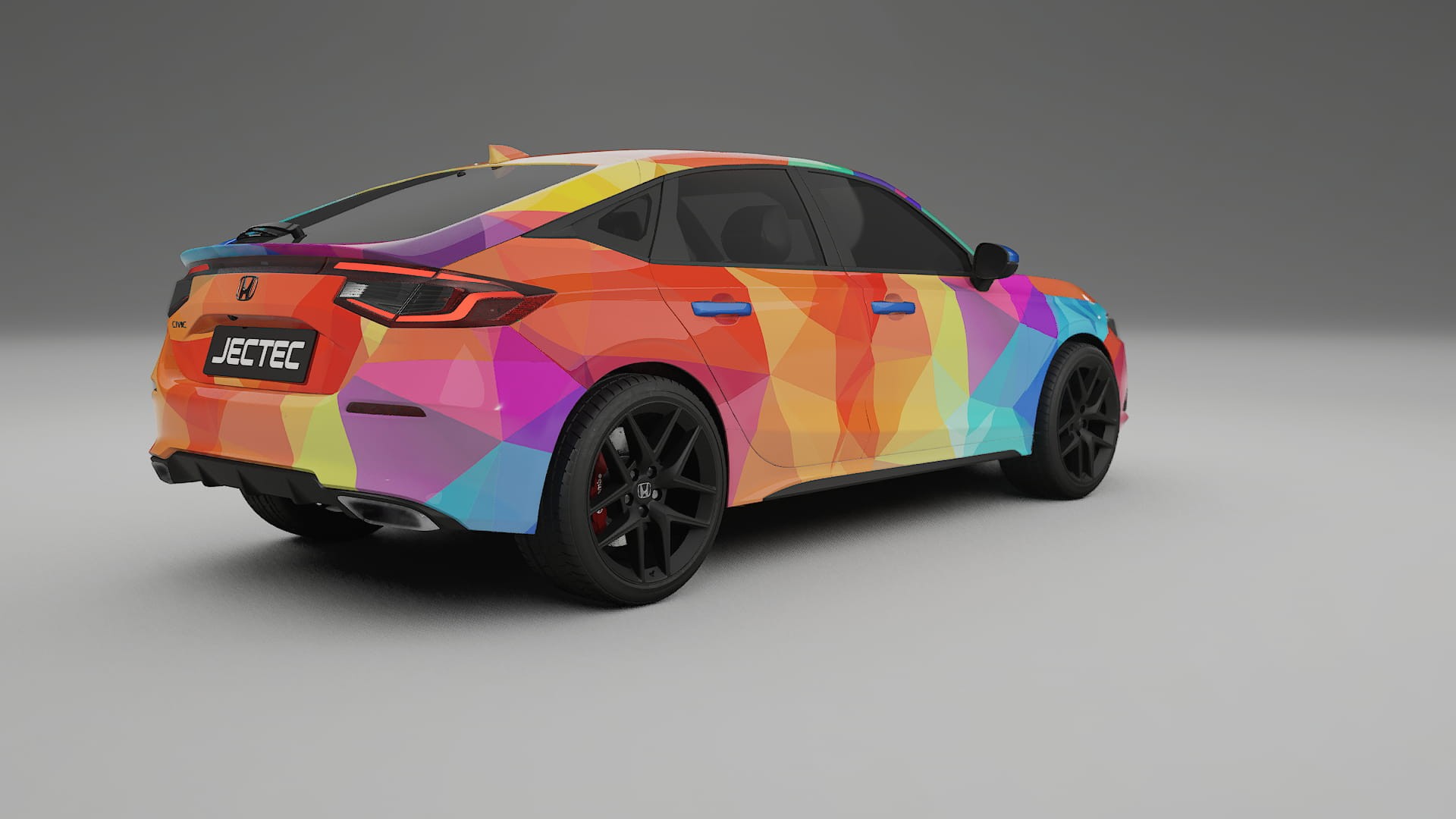 Honda Civic hatchback VECTOR VIBE – Designet Wrap PPF-sæt i printbart polyurethanfilm