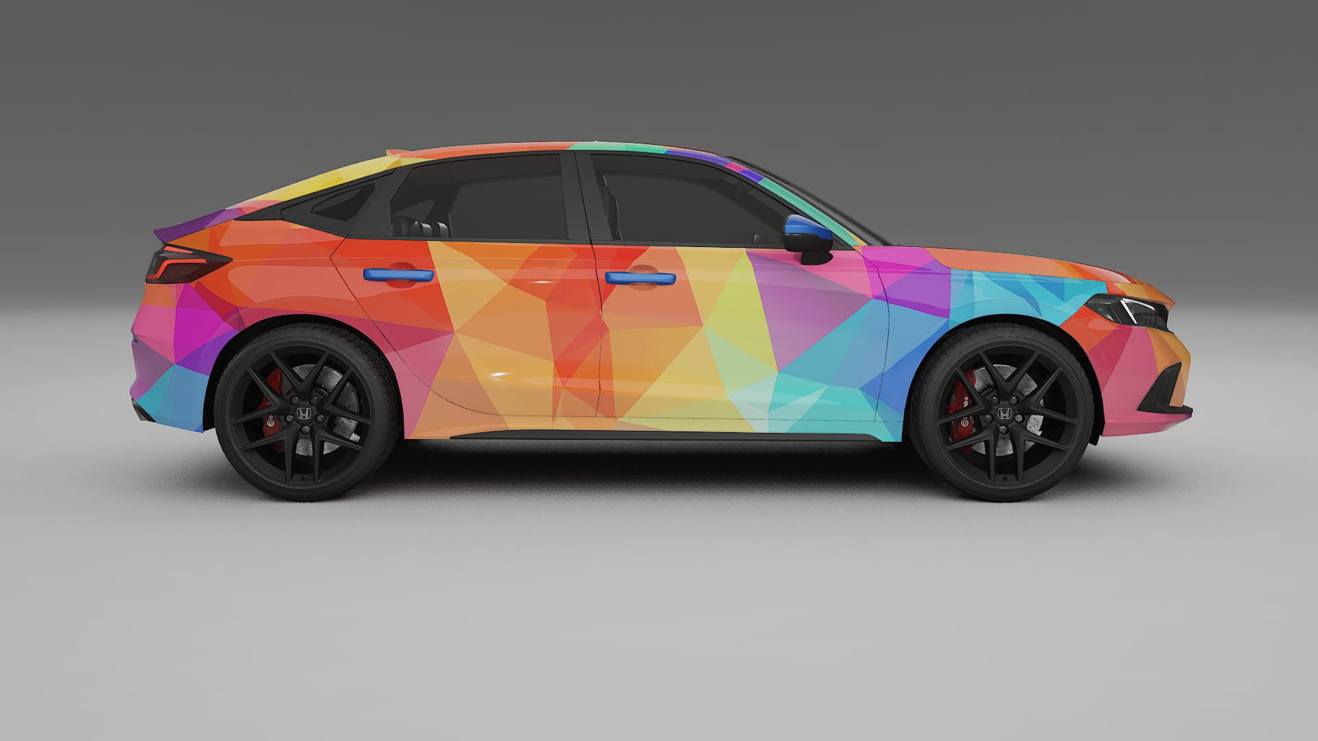 Honda Civic hatchback VECTOR VIBE – Designet Wrap PPF-sæt i printbart polyurethanfilm