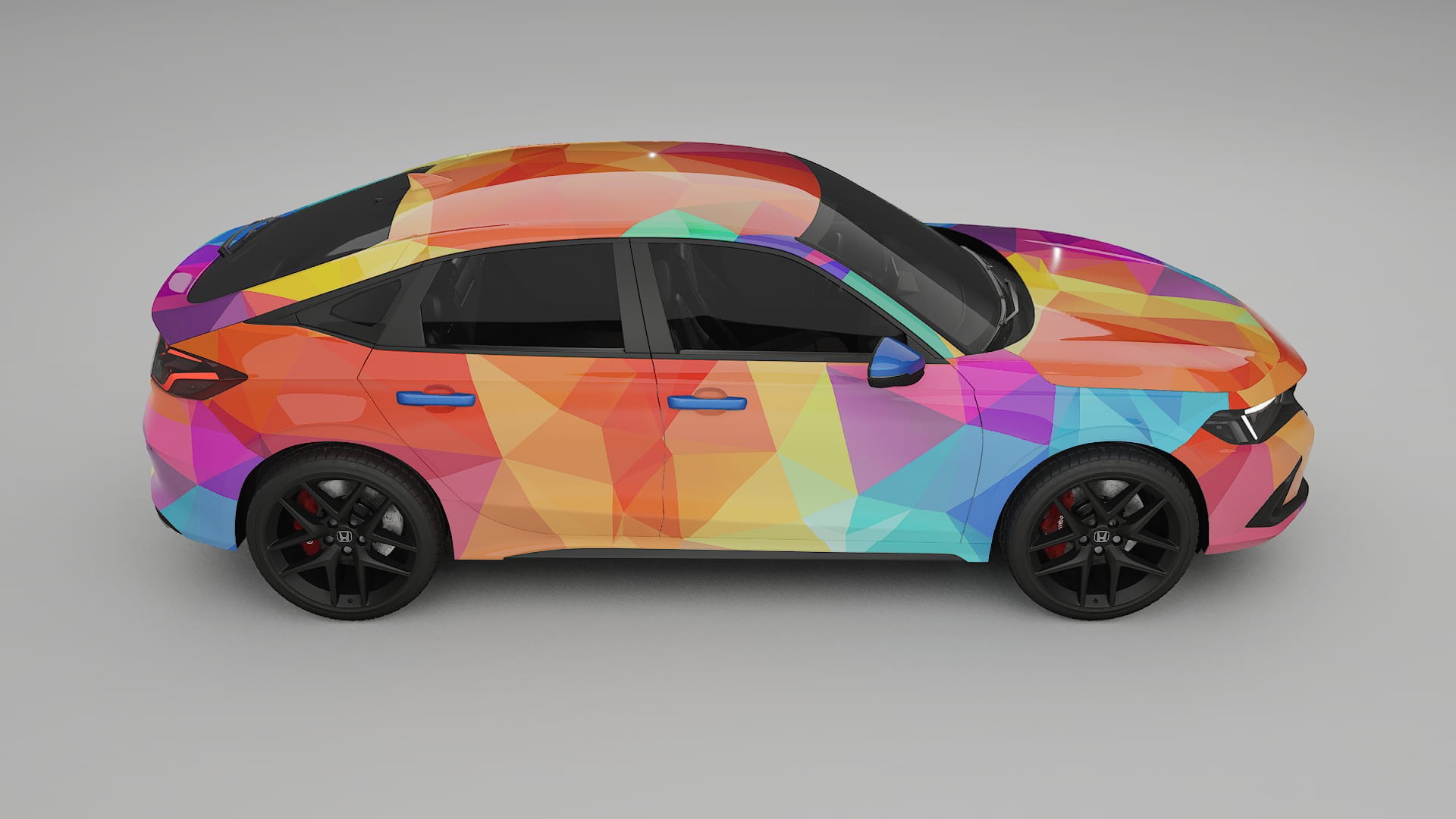 Honda Civic hatchback VECTOR VIBE – Designet Wrap PPF-sæt i printbart polyurethanfilm