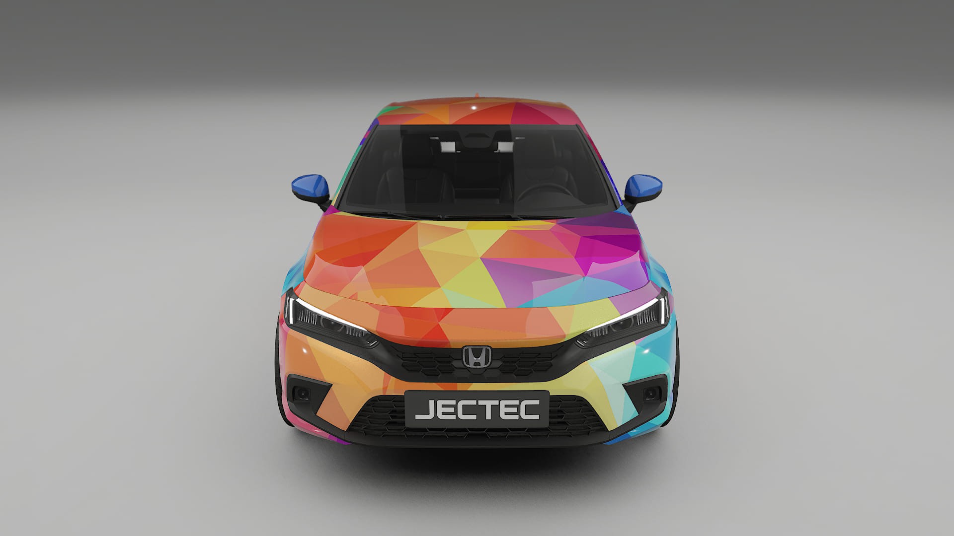 Honda Civic hatchback VECTOR VIBE – Designet Wrap PPF-sæt i printbart polyurethanfilm