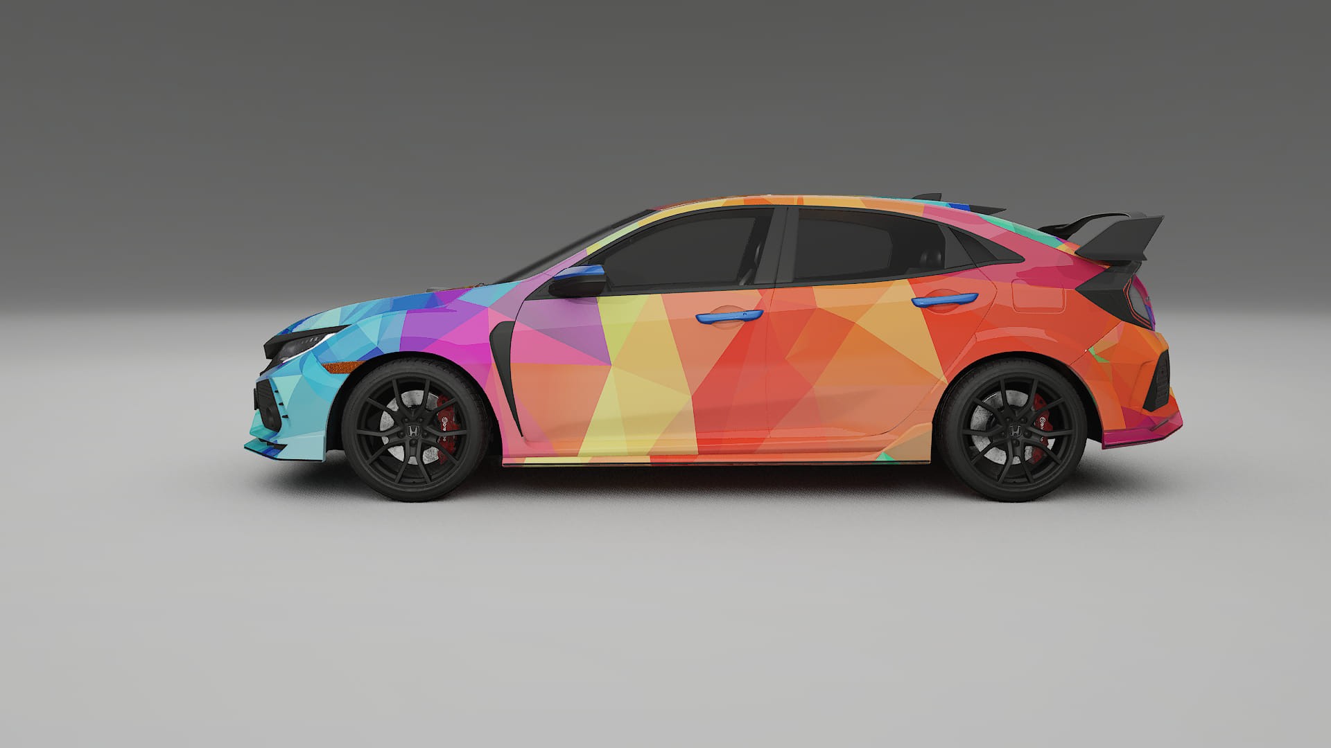 Honda Civic Type-R VECTOR VIBE – Designet Wrap PPF-sæt i printbart polyurethanfilm