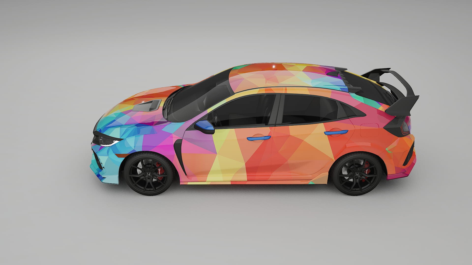 Honda Civic Type-R VECTOR VIBE – Designet Wrap PPF-sæt i printbart polyurethanfilm