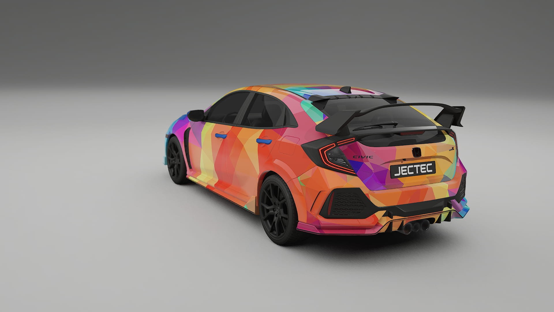 Honda Civic Type-R VECTOR VIBE – Designet Wrap PPF-sæt i printbart polyurethanfilm