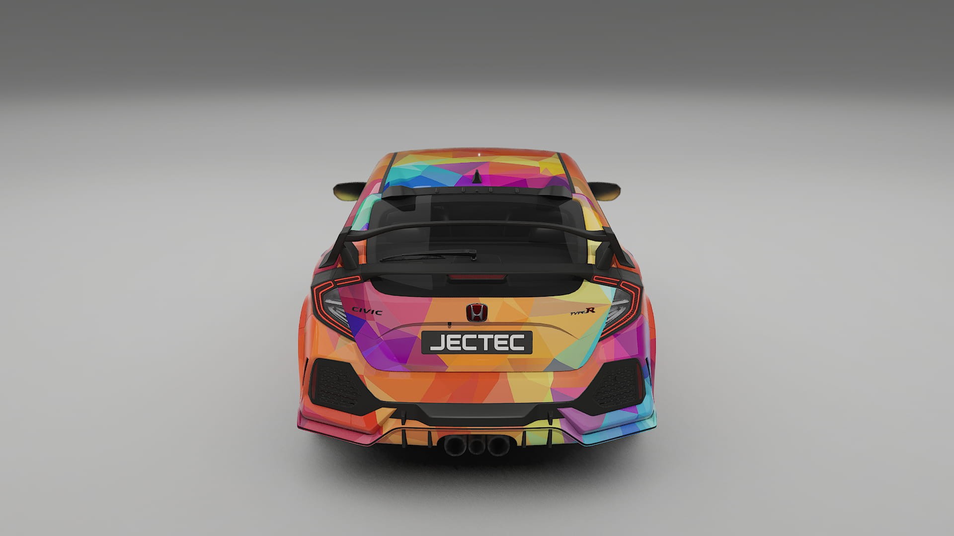 Honda Civic Type-R VECTOR VIBE – Designet Wrap PPF-sæt i printbart polyurethanfilm
