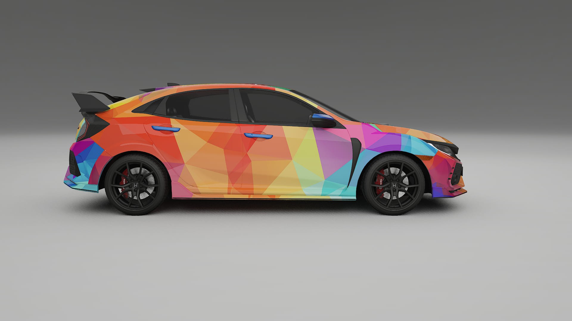 Honda Civic Type-R VECTOR VIBE – Designet Wrap PPF-sæt i printbart polyurethanfilm