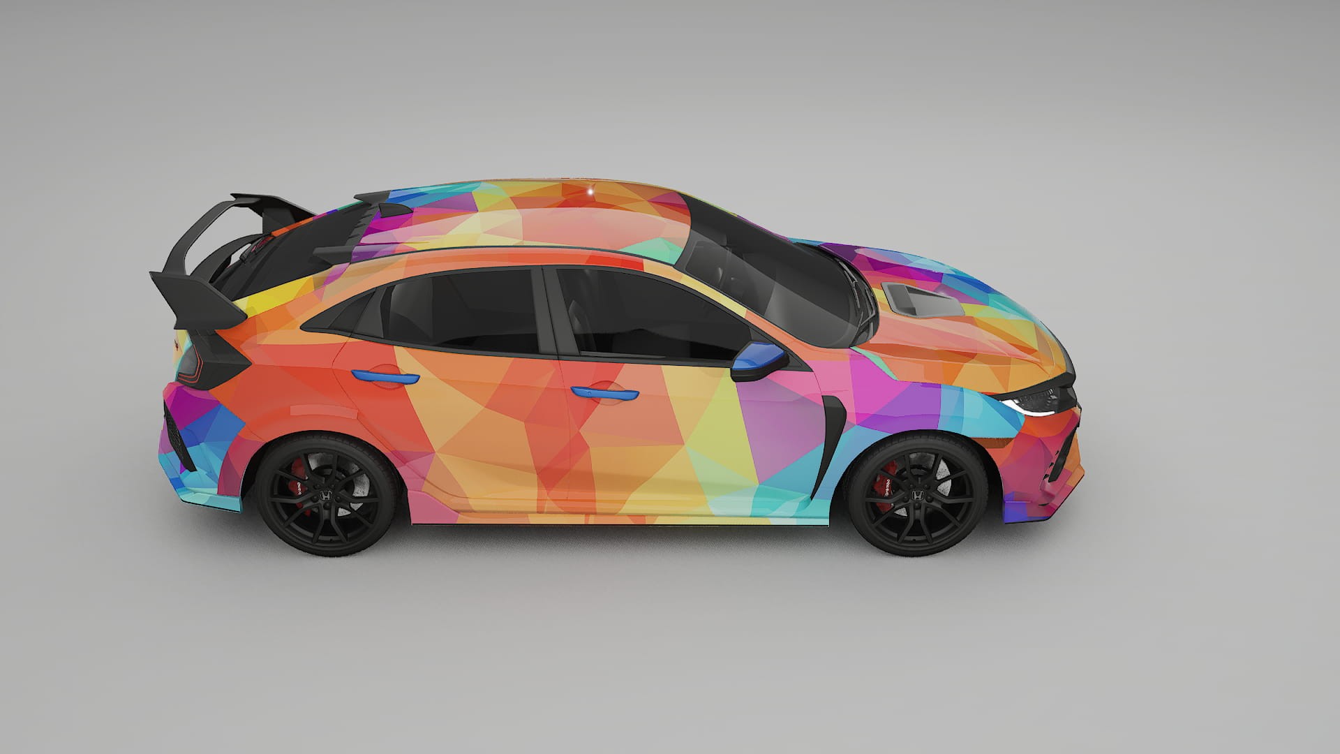 Honda Civic Type-R VECTOR VIBE – Designet Wrap PPF-sæt i printbart polyurethanfilm