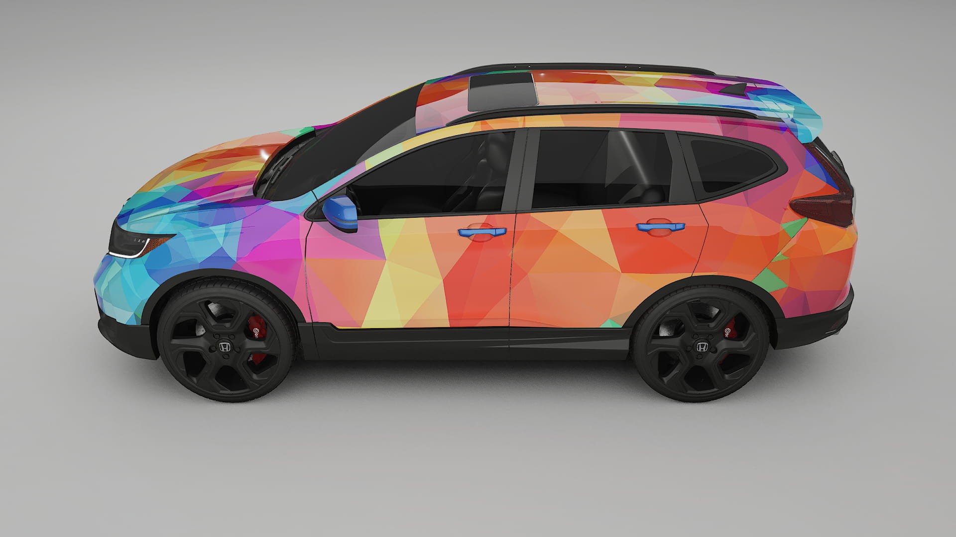 Honda CRV Touring prefacelift pre-LCI VECTOR VIBE – Designet Wrap PPF-sæt i printbart polyurethanfilm