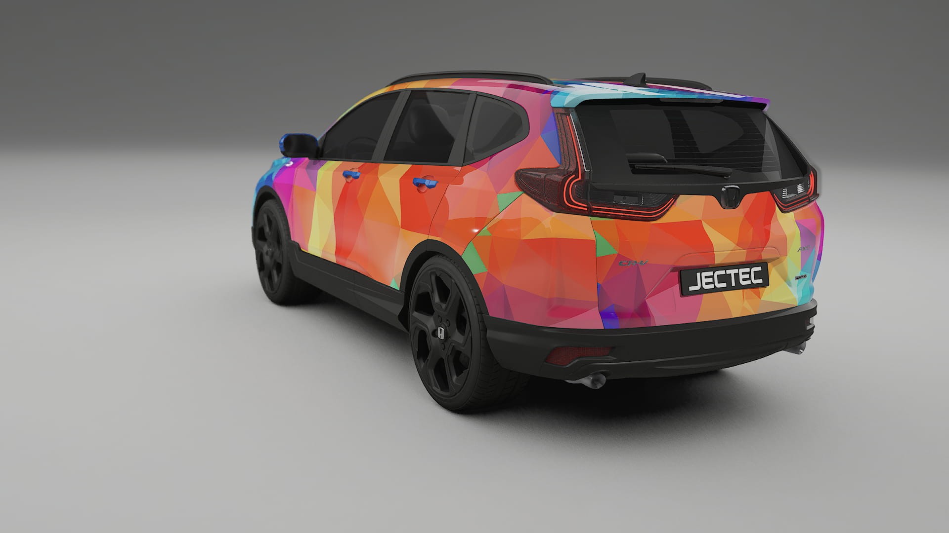 Honda CRV Touring prefacelift pre-LCI VECTOR VIBE – Designet Wrap PPF-sæt i printbart polyurethanfilm