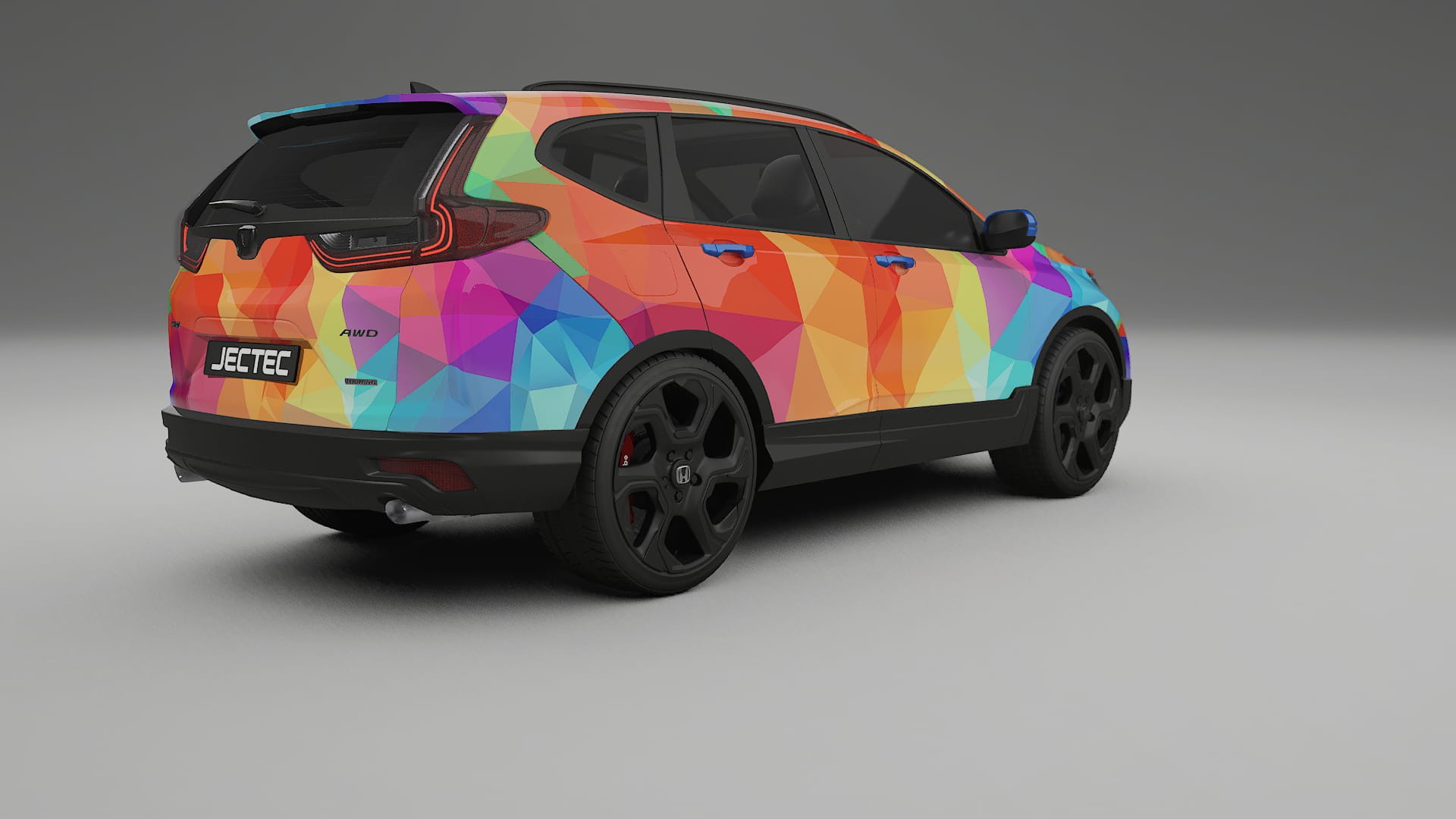 Honda CRV Touring prefacelift pre-LCI VECTOR VIBE – Designet Wrap PPF-sæt i printbart polyurethanfilm