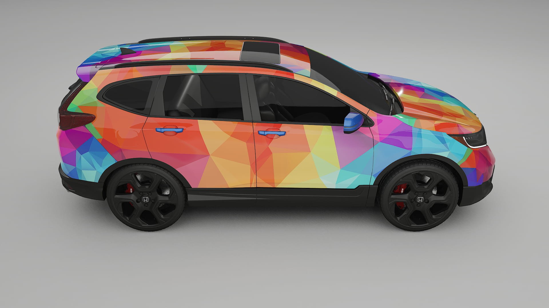 Honda CRV Touring prefacelift pre-LCI VECTOR VIBE – Designet Wrap PPF-sæt i printbart polyurethanfilm
