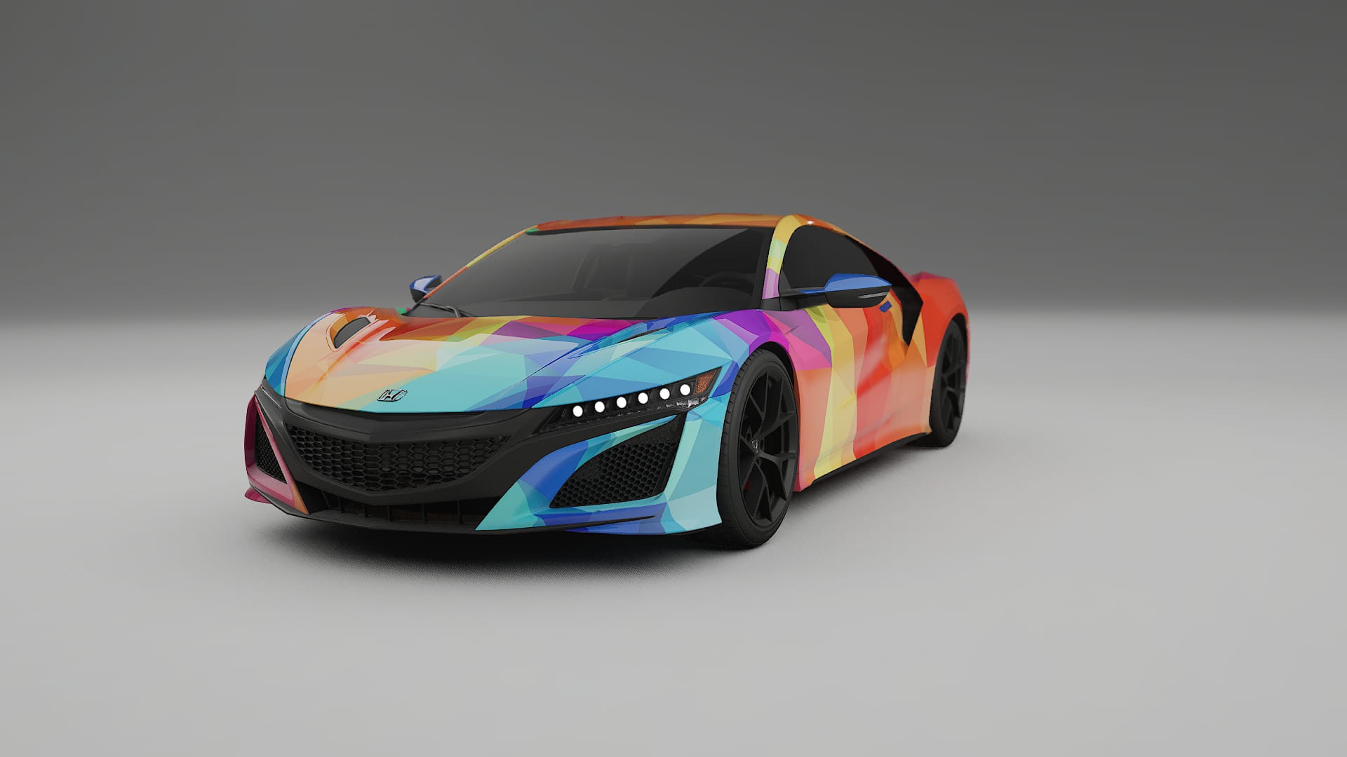 Honda NSX prefacelift pre-LCI VECTOR VIBE – Designet Wrap PPF-sæt i printbart polyurethanfilm