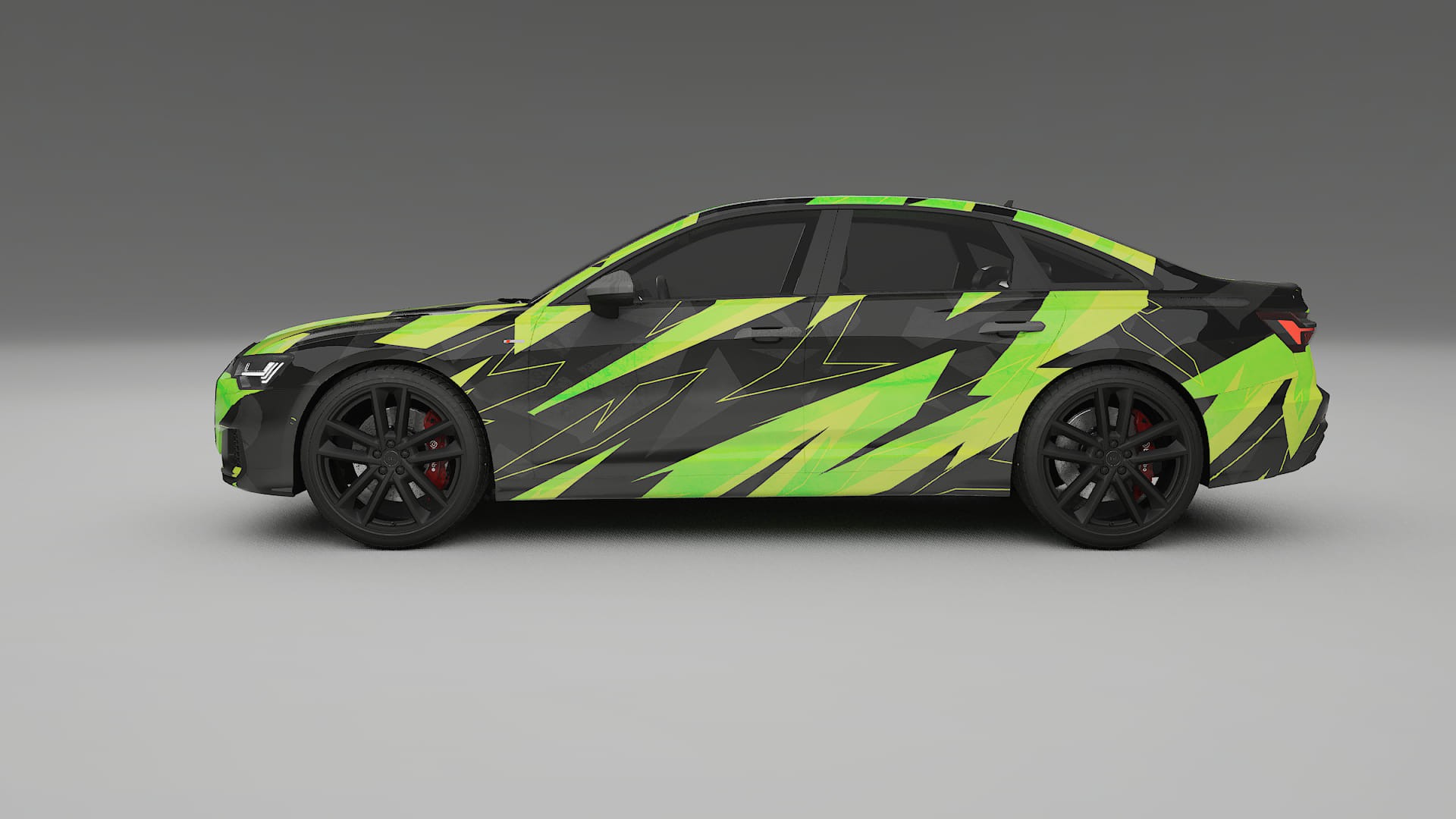 Audi A6 S-Line C8 NINJA TURTLES – Designet Wrap PPF-sæt i printbart polyurethanfilm
