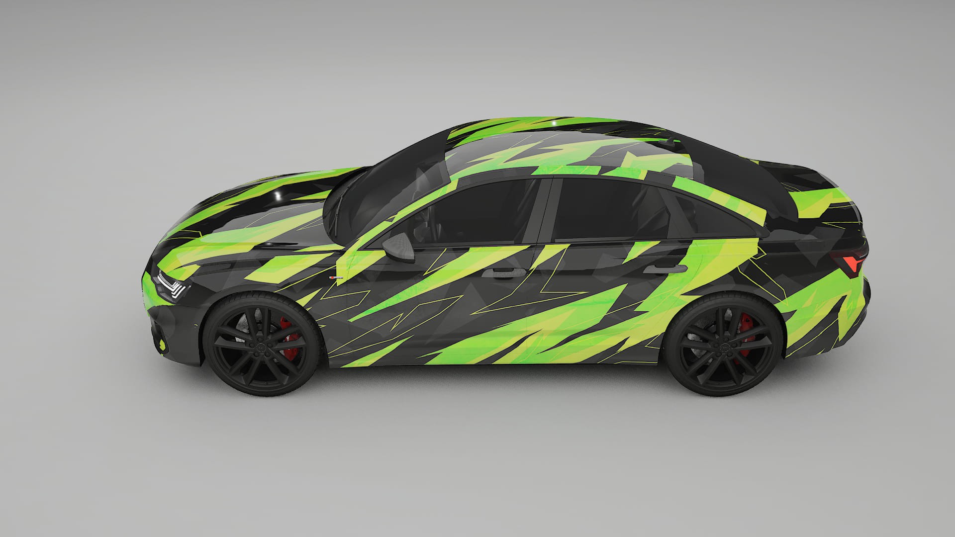 Audi A6 S-Line C8 NINJA TURTLES – Designet Wrap PPF-sæt i printbart polyurethanfilm