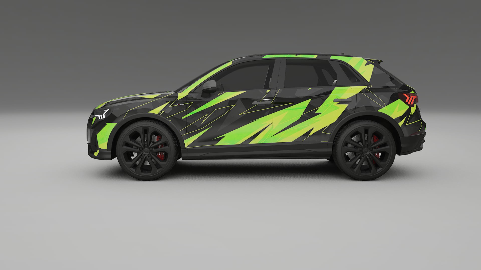 Audi Q3 S-Line F3 NINJA TURTLES – Designet Wrap PPF-sæt i printbart polyurethanfilm