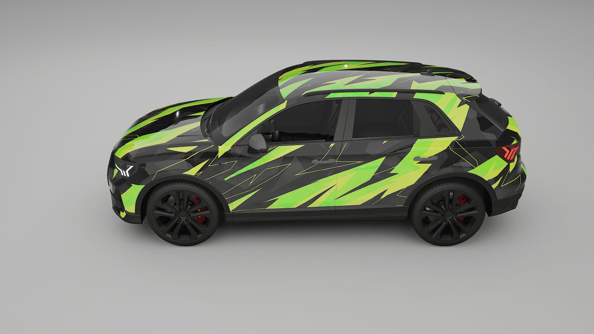 Audi Q3 S-Line F3 NINJA TURTLES – Designet Wrap PPF-sæt i printbart polyurethanfilm