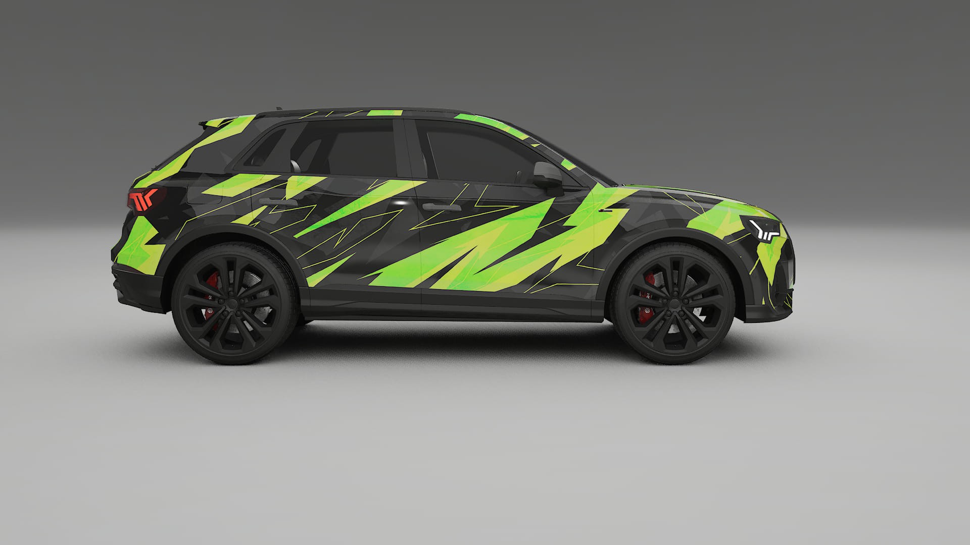 Audi Q3 S-Line F3 NINJA TURTLES – Designet Wrap PPF-sæt i printbart polyurethanfilm