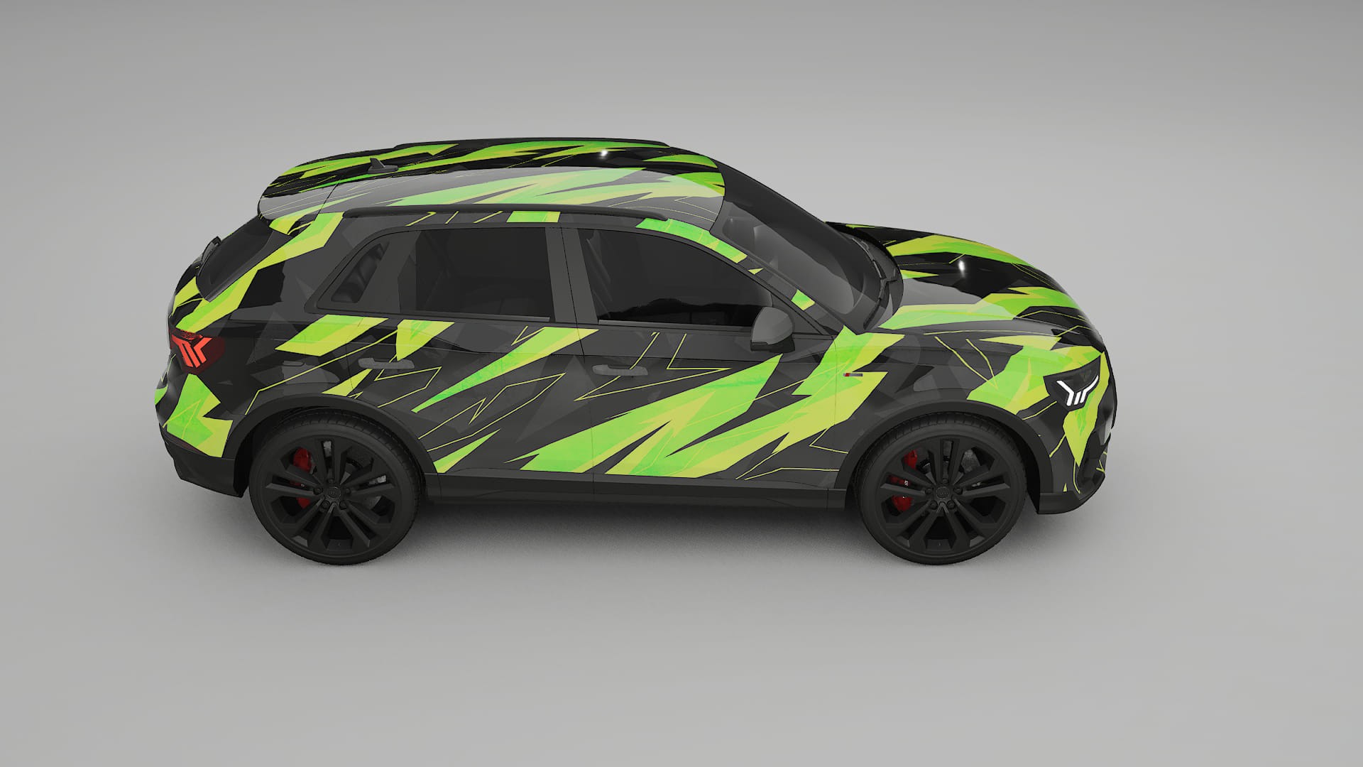Audi Q3 S-Line F3 NINJA TURTLES – Designet Wrap PPF-sæt i printbart polyurethanfilm